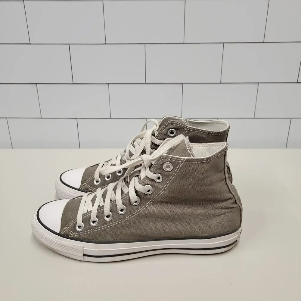 Converse Chuck Taylor All Star High Top Gray Canvas Sneakers Mens 7.5 Womens 9.5